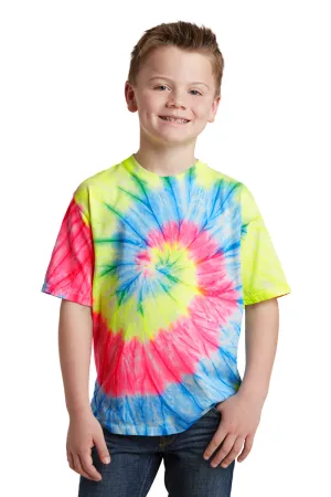 Port & Company Youth Tie-Dye Short Sleeve Crewneck T-Shirt - Neon Rainbow  Buy the latest Clothing Port-Company