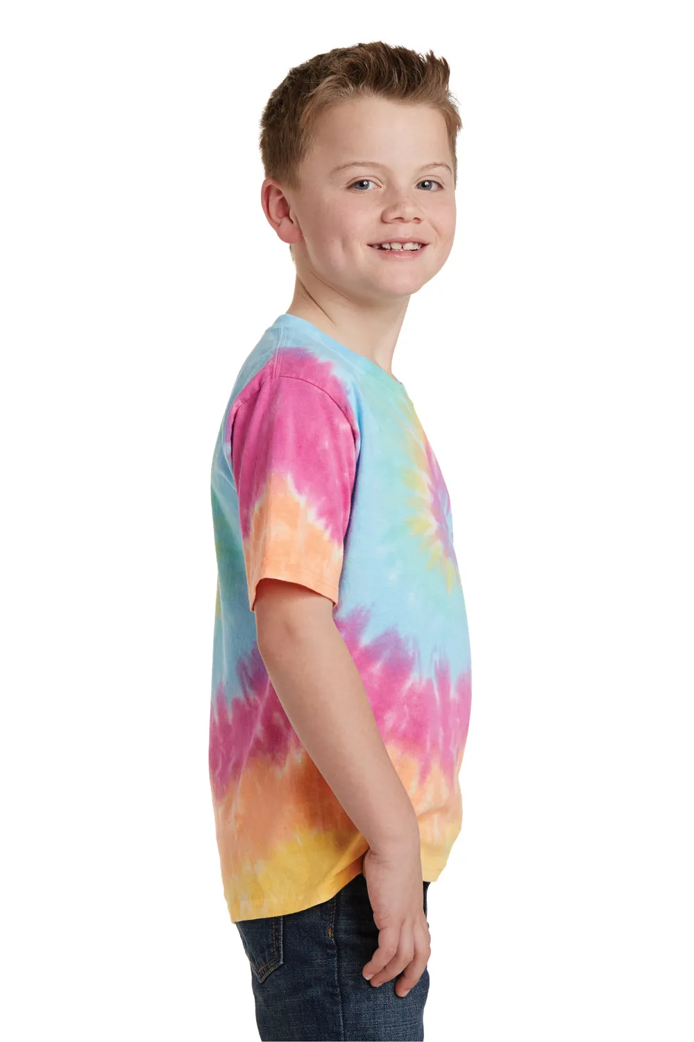 Port & Company Youth Tie-Dye Short Sleeve Crewneck T-Shirt - Pastel Rainbow  Buy the latest Clothing Port-Company