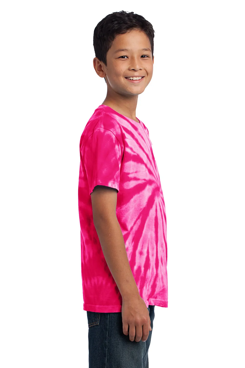Port & Company Youth Tie-Dye Short Sleeve Crewneck T-Shirt - Pink  Buy the latest Clothing Port-Company