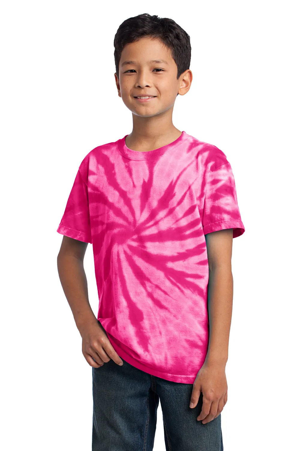 Port & Company Youth Tie-Dye Short Sleeve Crewneck T-Shirt - Pink  Buy the latest Clothing Port-Company