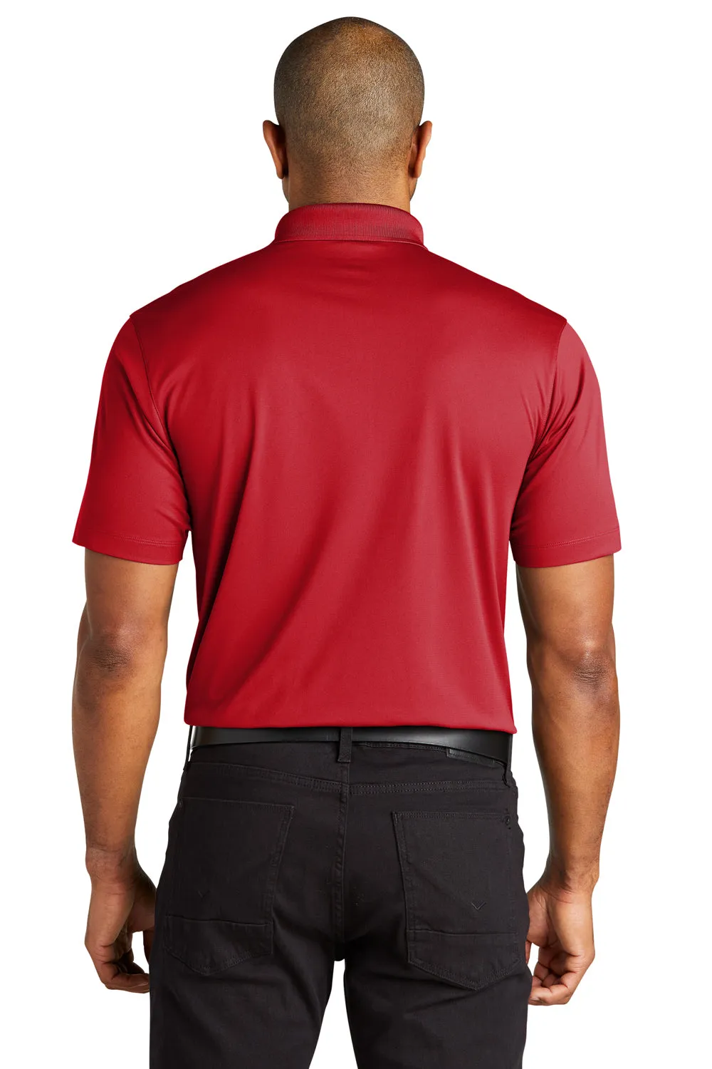 Port Authority Mens C-Free Performance Moisture Wicking Short Sleeve Polo Shirt - Rich Red  Premium quality Clothing Port-Authority