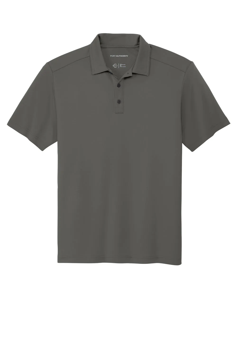 Port Authority Mens C-Free Performance Moisture Wicking Short Sleeve Polo Shirt - Steel Grey  Premium quality Clothing Port-Authority
