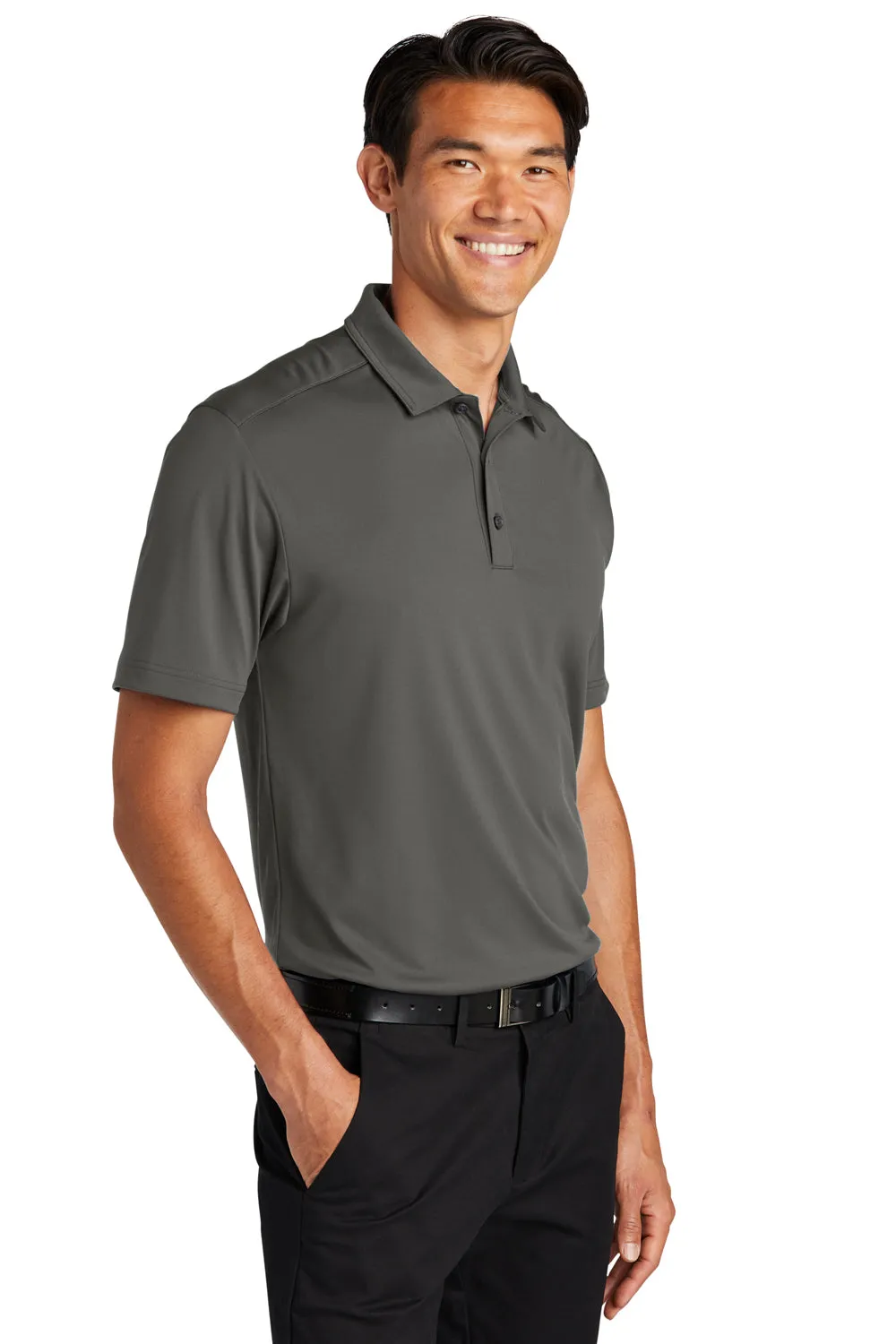 Port Authority Mens C-Free Performance Moisture Wicking Short Sleeve Polo Shirt - Steel Grey  Premium quality Clothing Port-Authority