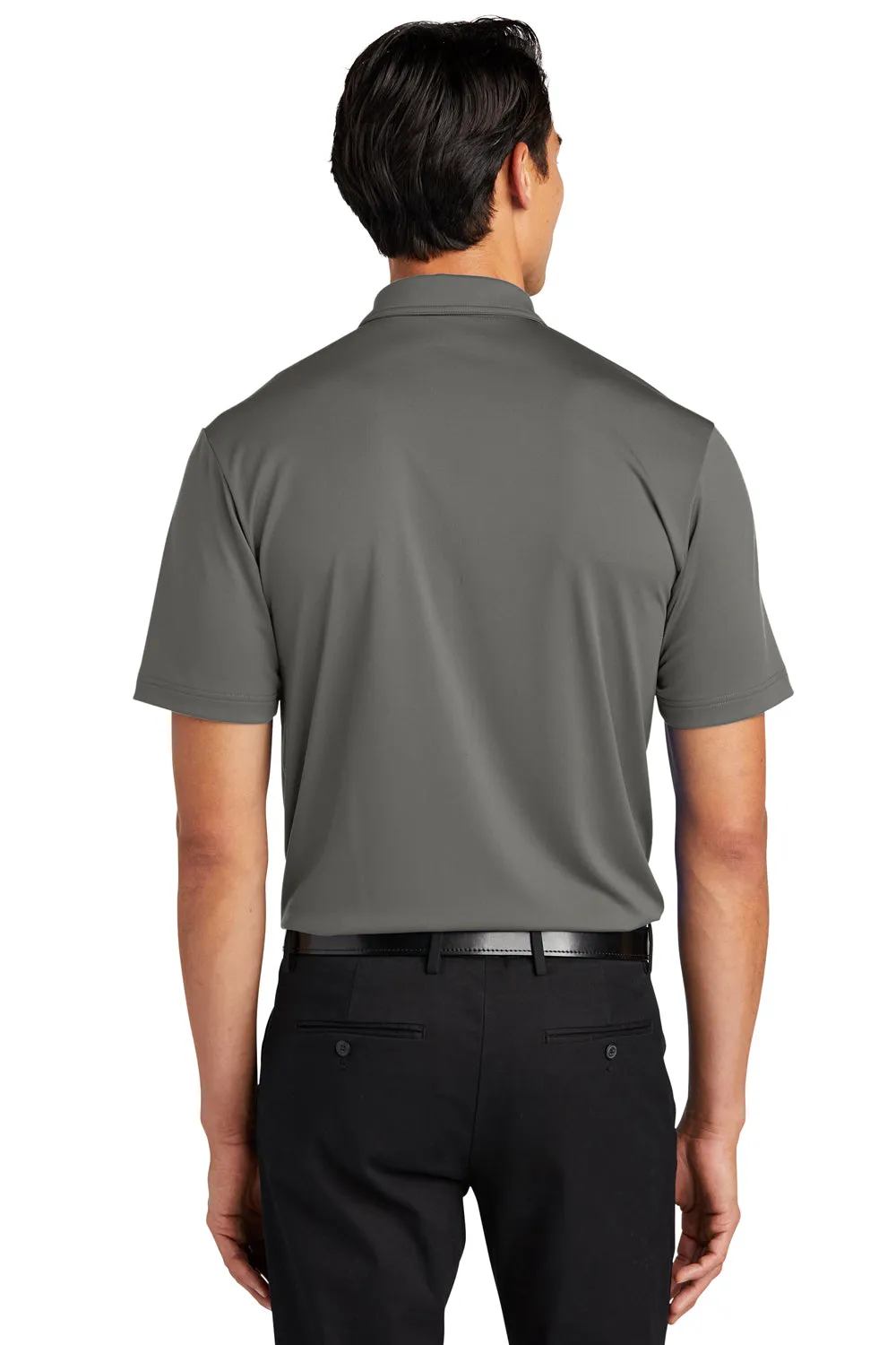 Port Authority Mens C-Free Performance Moisture Wicking Short Sleeve Polo Shirt - Steel Grey  Premium quality Clothing Port-Authority