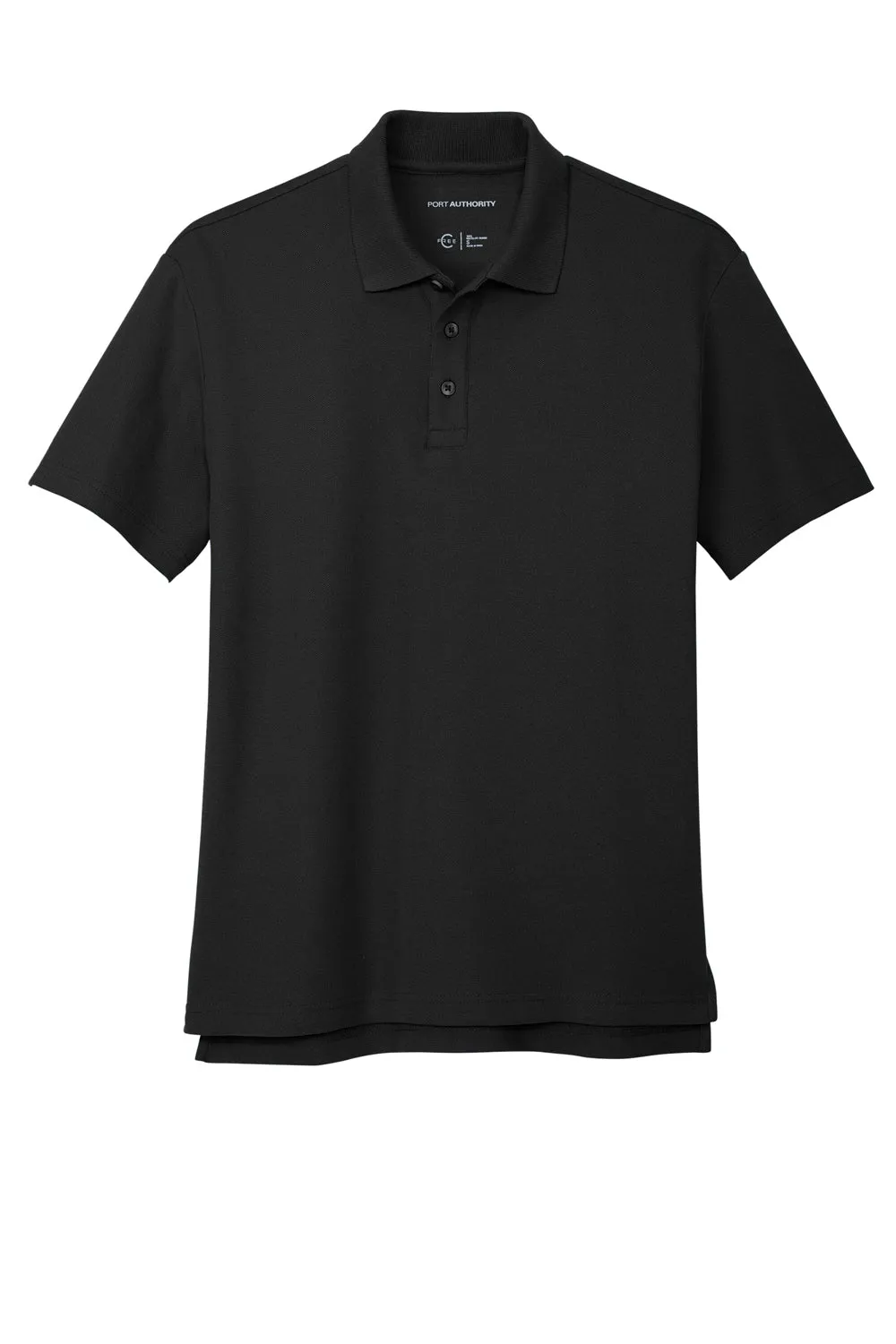 Port Authority Mens C-FREE Pique Short Sleeve Polo Shirt - Black  Premium quality Clothing Port-Authority