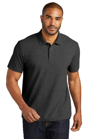 Port Authority Mens C-FREE Pique Short Sleeve Polo Shirt - Heather Charcoal Grey  Premium quality Clothing Port-Authority