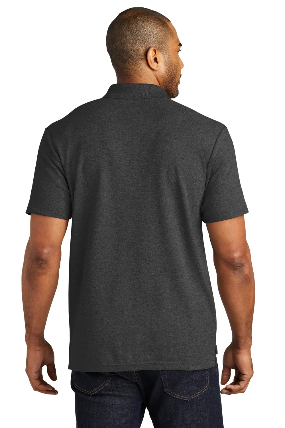 Port Authority Mens C-FREE Pique Short Sleeve Polo Shirt - Heather Charcoal Grey  Premium quality Clothing Port-Authority