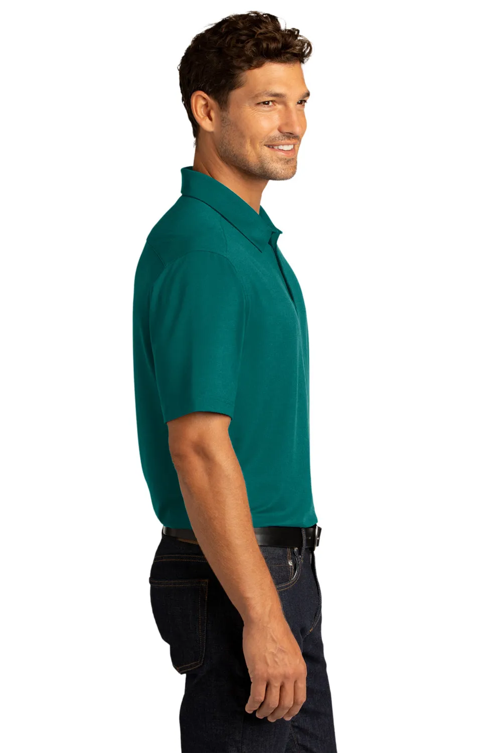 Port Authority Mens City Moisture Wicking Short Sleeve Polo Shirt - Dark Teal Green  Premium quality Clothing Port-Authority