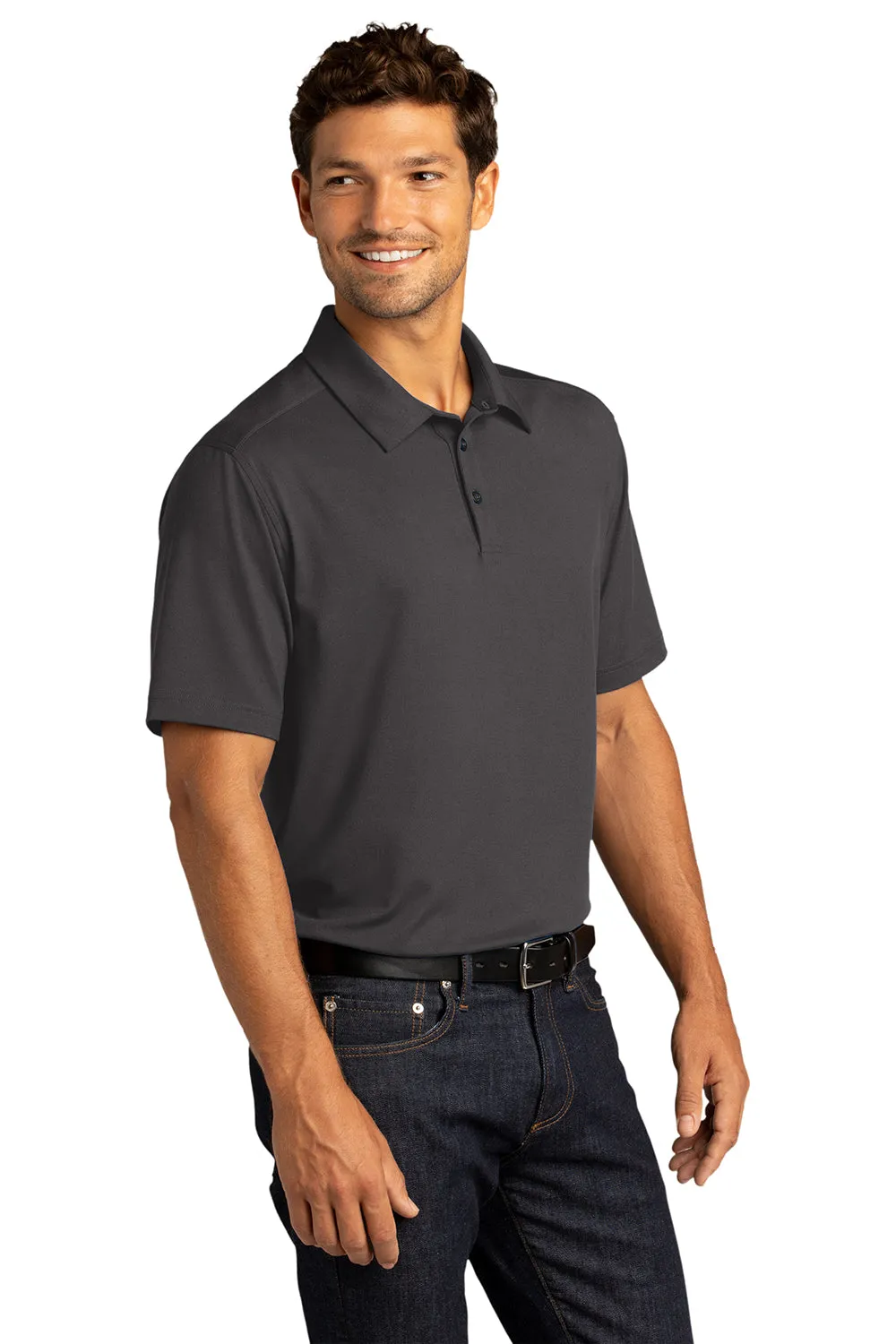Port Authority Mens City Moisture Wicking Short Sleeve Polo Shirt - Graphite Grey  Premium quality Clothing Port-Authority
