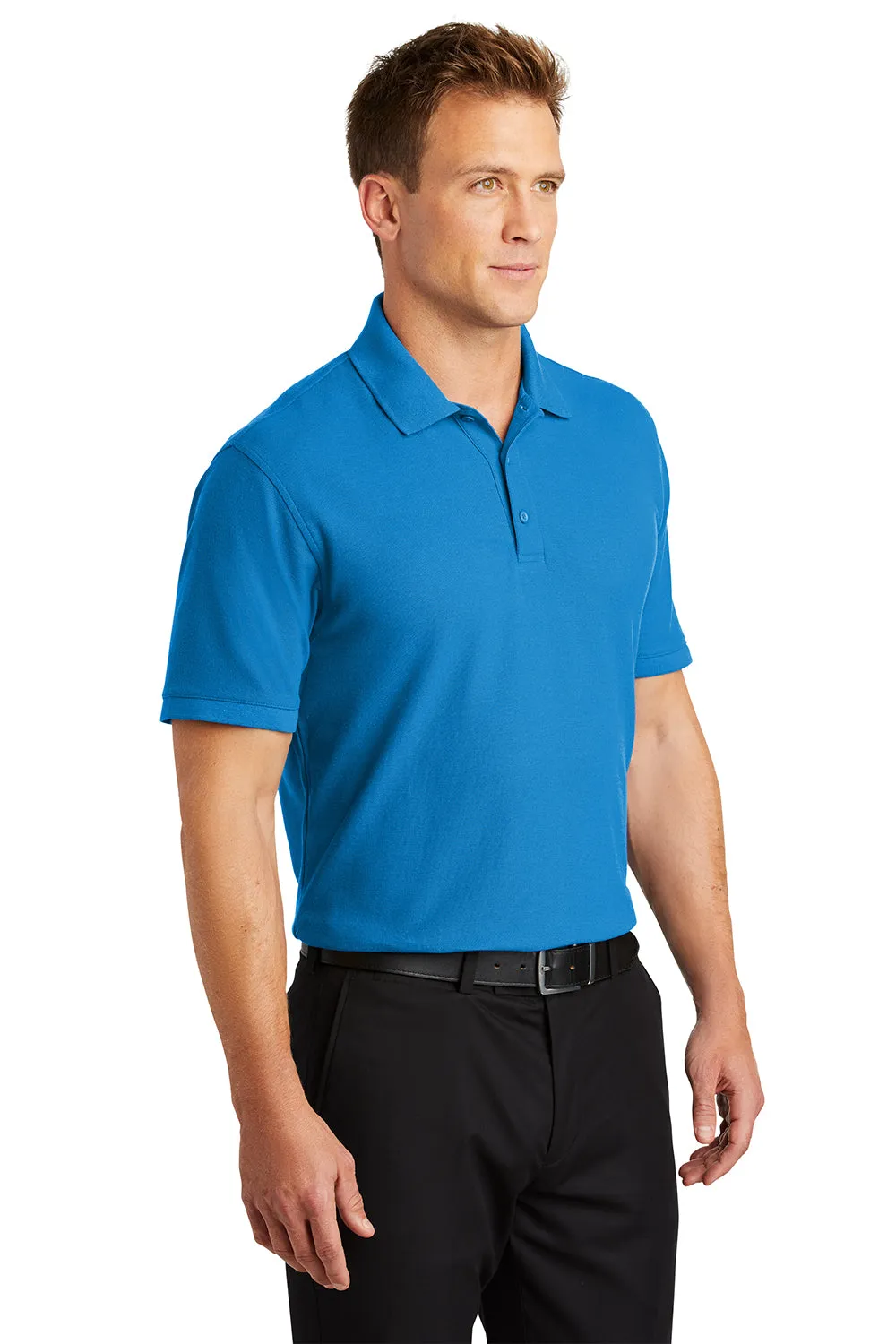 Port Authority Mens Core Classic Short Sleeve Polo Shirt - Coastal Blue  Premium quality Clothing Port-Authority