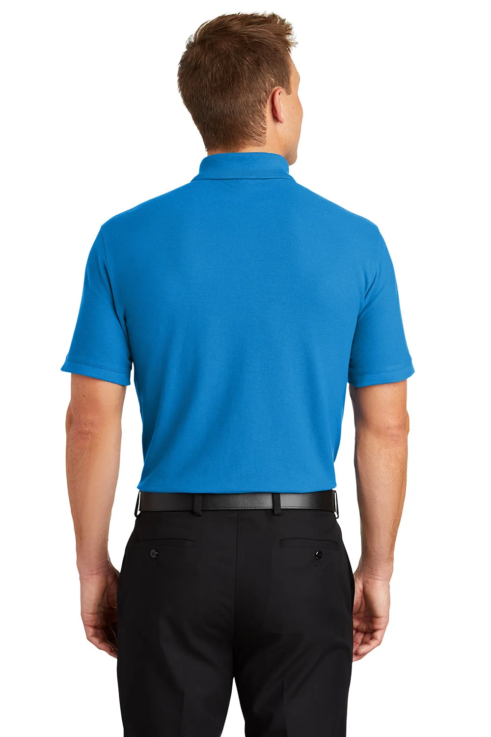 Port Authority Mens Core Classic Short Sleeve Polo Shirt - Coastal Blue  Premium quality Clothing Port-Authority