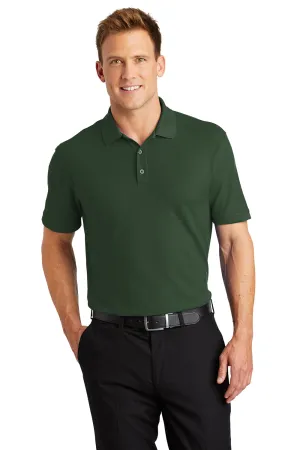Port Authority Mens Core Classic Short Sleeve Polo Shirt - Deep Forest Green  Premium quality Clothing Port-Authority