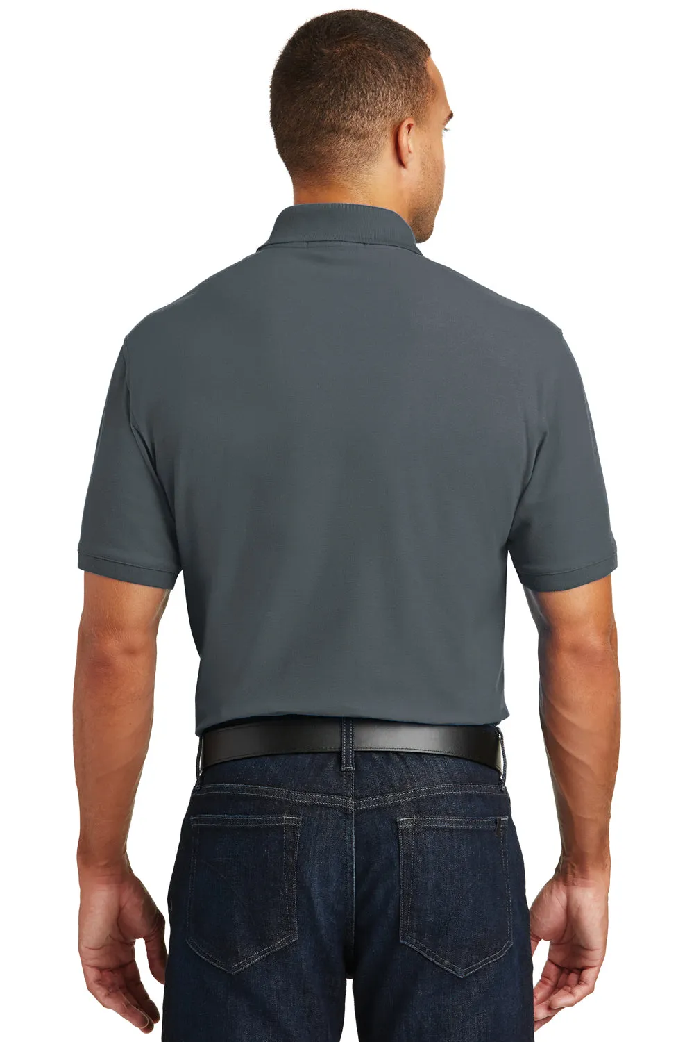 Port Authority Mens Core Classic Short Sleeve Polo Shirt w/ Pocket - Graphite Grey  Premium quality Clothing Port-Authority