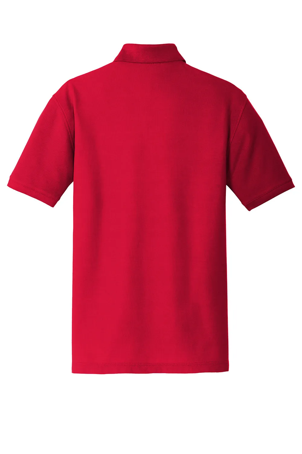 Port Authority Mens Core Classic Short Sleeve Polo Shirt w/ Pocket - Rich Red  Premium quality Clothing Port-Authority