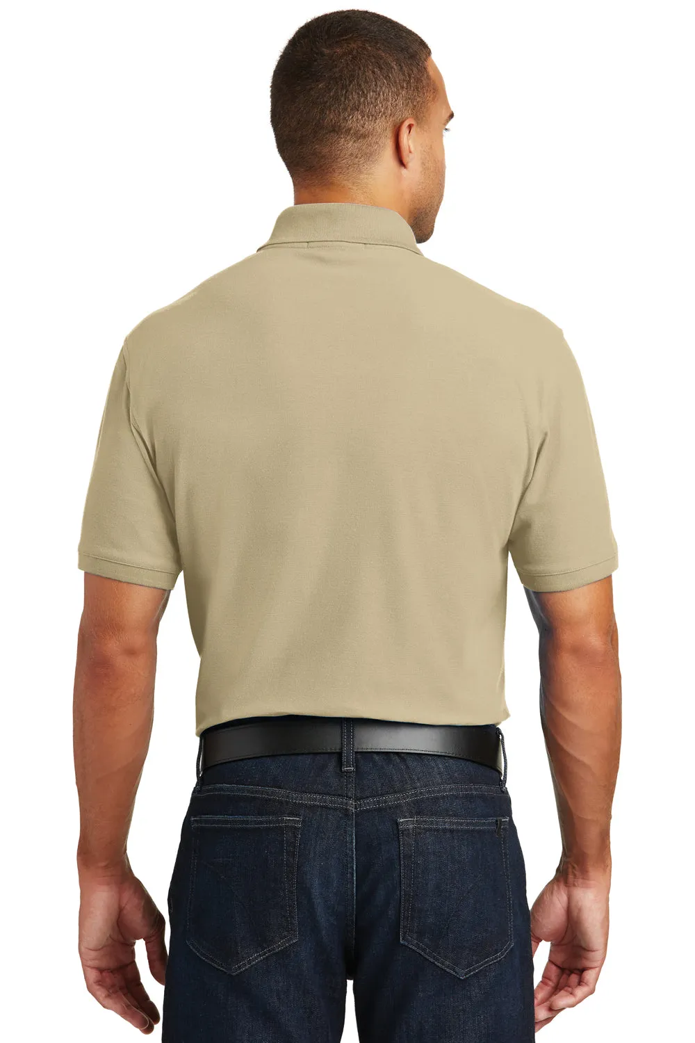 Port Authority Mens Core Classic Short Sleeve Polo Shirt w/ Pocket - Wheat - Closeout  Premium quality Clothing Port-Authority