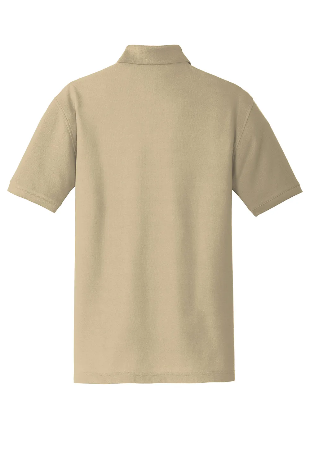 Port Authority Mens Core Classic Short Sleeve Polo Shirt w/ Pocket - Wheat - Closeout  Premium quality Clothing Port-Authority