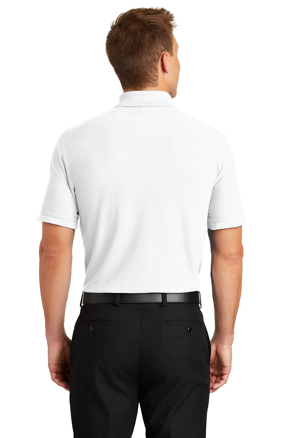 Port Authority Mens Core Classic Short Sleeve Polo Shirt - White  Premium quality Clothing Port-Authority
