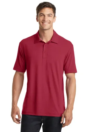 Port Authority Mens Cotton Touch Performance Moisture Wicking Short Sleeve Polo Shirt - Chili Red  Premium quality Clothing Port-Authority