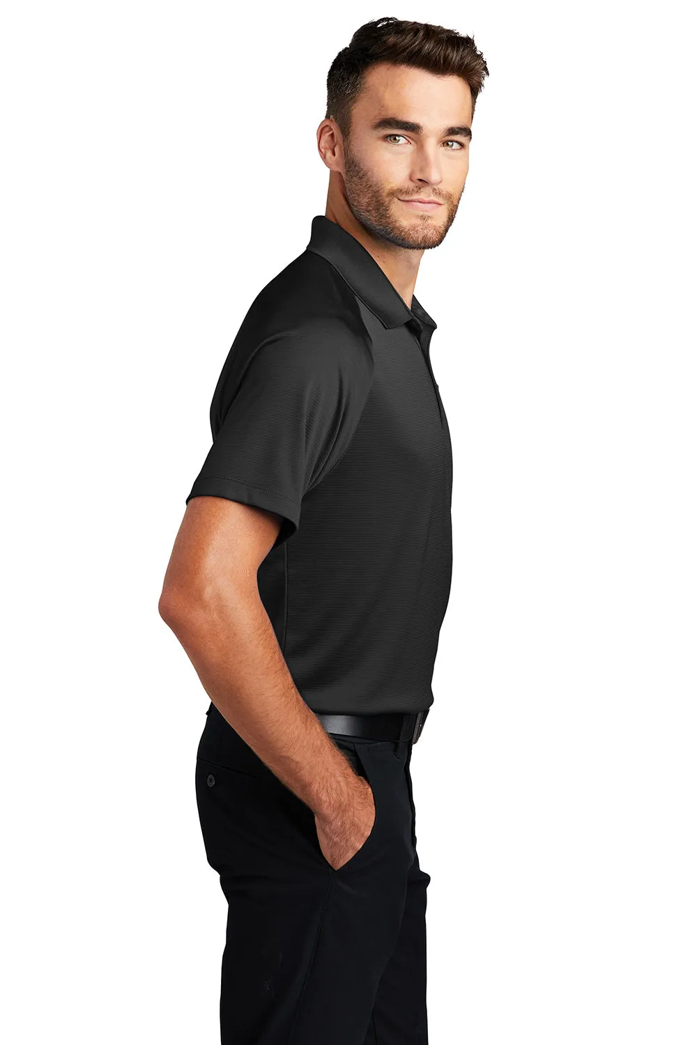 Port Authority Mens Crossover Moisture Wicking Short Sleeve Polo Shirt - Black  Premium quality Clothing Port-Authority