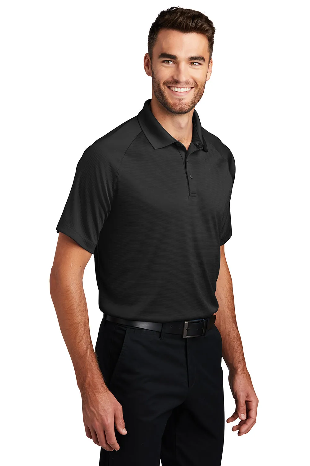 Port Authority Mens Crossover Moisture Wicking Short Sleeve Polo Shirt - Black  Premium quality Clothing Port-Authority