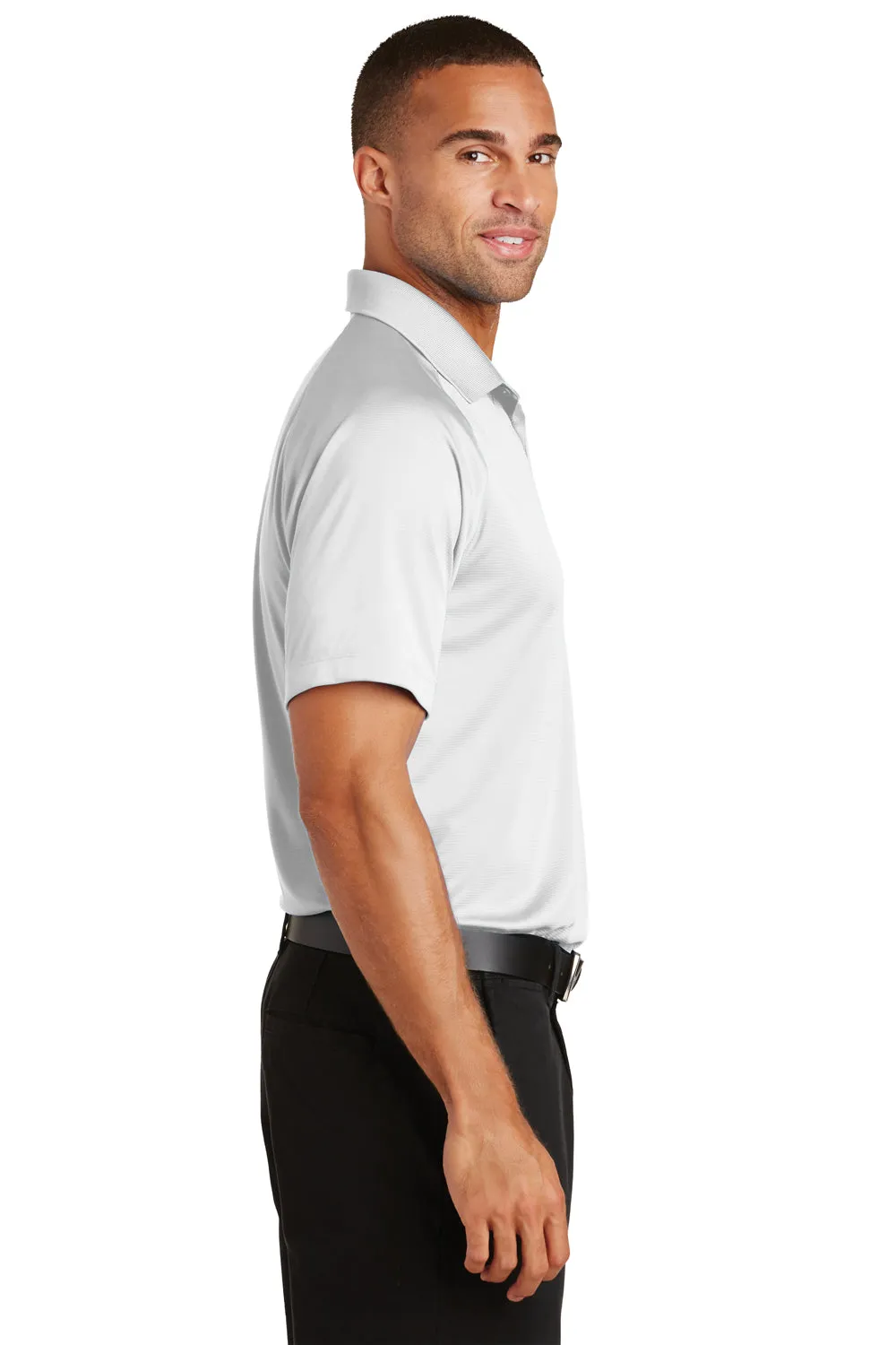 Port Authority Mens Crossover Moisture Wicking Short Sleeve Polo Shirt - White - Closeout  Premium quality Clothing Port-Authority