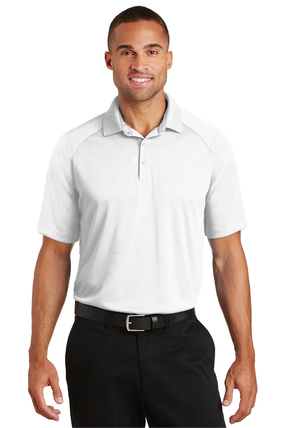 Port Authority Mens Crossover Moisture Wicking Short Sleeve Polo Shirt - White - Closeout  Premium quality Clothing Port-Authority
