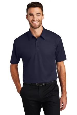 Port Authority Mens Dimension Moisture Wicking Short Sleeve Polo Shirt - Dark Navy Blue - Closeout  Premium quality Clothing Port-Authority