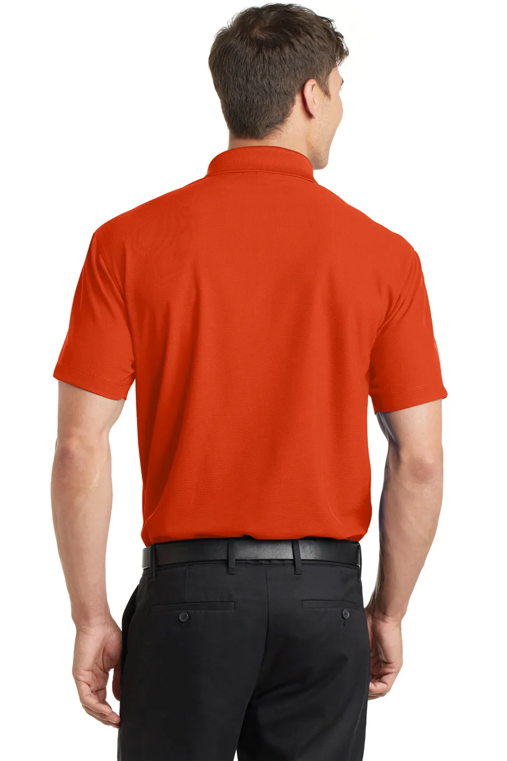 Port Authority Mens Dry Zone Moisture Wicking Short Sleeve Polo Shirt - Autumn Orange  Premium quality Clothing Port-Authority