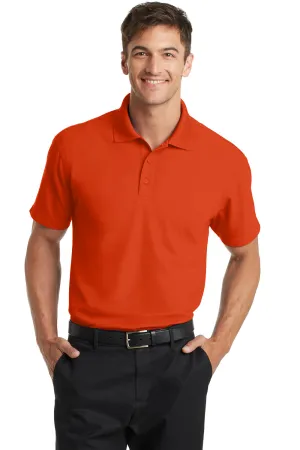 Port Authority Mens Dry Zone Moisture Wicking Short Sleeve Polo Shirt - Autumn Orange  Premium quality Clothing Port-Authority