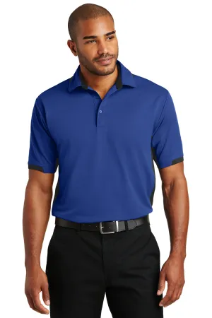 Port Authority Mens Dry Zone Moisture Wicking Short Sleeve Polo Shirt - Royal Blue/Black  Premium quality Clothing Port-Authority