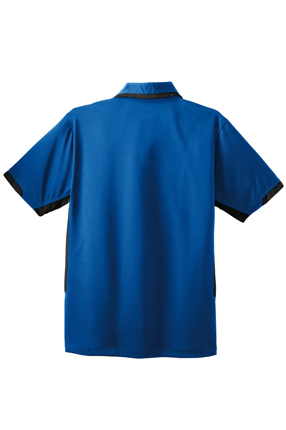 Port Authority Mens Dry Zone Moisture Wicking Short Sleeve Polo Shirt - Royal Blue/Black  Premium quality Clothing Port-Authority