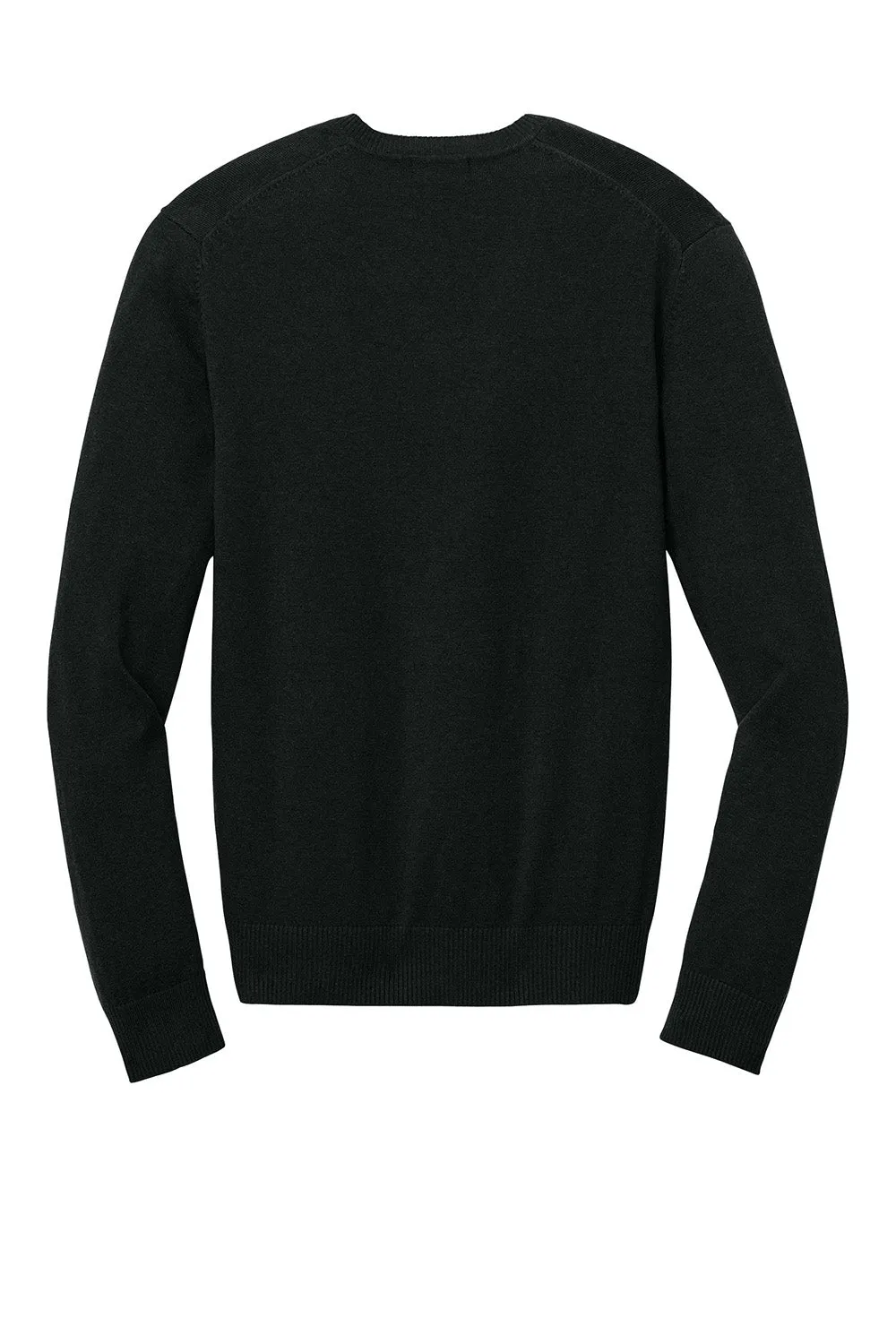 Port Authority Mens Easy Care Long Sleeve V-Neck Sweater - Deep Black  Premium quality Clothing Port-Authority