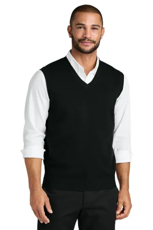 Port Authority Mens Easy Care V-Neck Sweater Vest - Deep Black  Premium quality Clothing Port-Authority