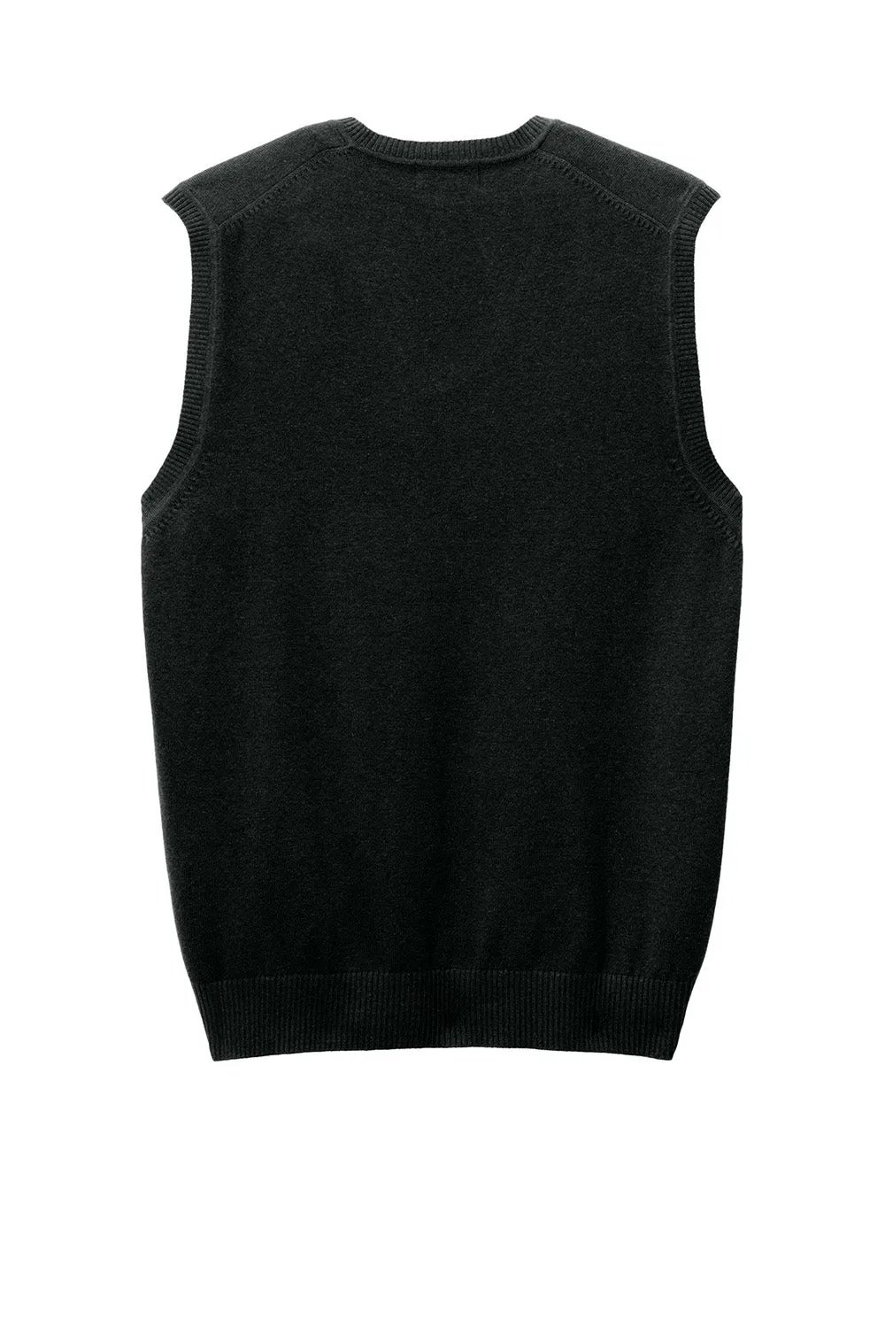 Port Authority Mens Easy Care V-Neck Sweater Vest - Deep Black  Premium quality Clothing Port-Authority