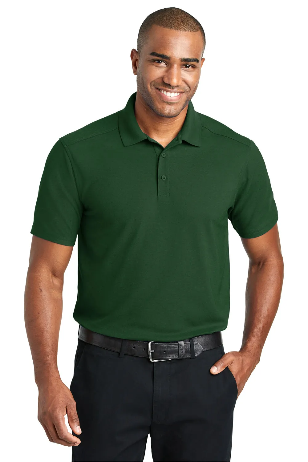 Port Authority Mens EZPerformance Moisture Wicking Short Sleeve Polo Shirt - Deep Forest Green - Closeout  Premium quality Clothing Port-Authority