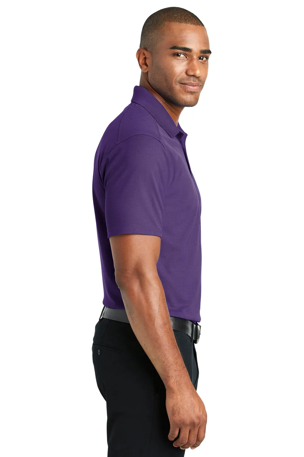 Port Authority Mens EZPerformance Moisture Wicking Short Sleeve Polo Shirt - Majestic Purple - Closeout  Premium quality Clothing Port-Authority