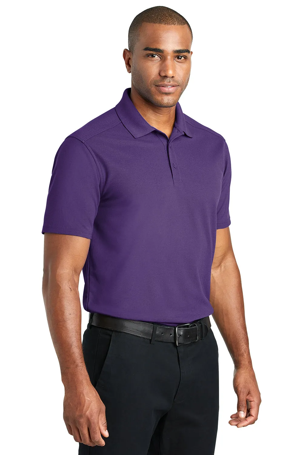 Port Authority Mens EZPerformance Moisture Wicking Short Sleeve Polo Shirt - Majestic Purple - Closeout  Premium quality Clothing Port-Authority