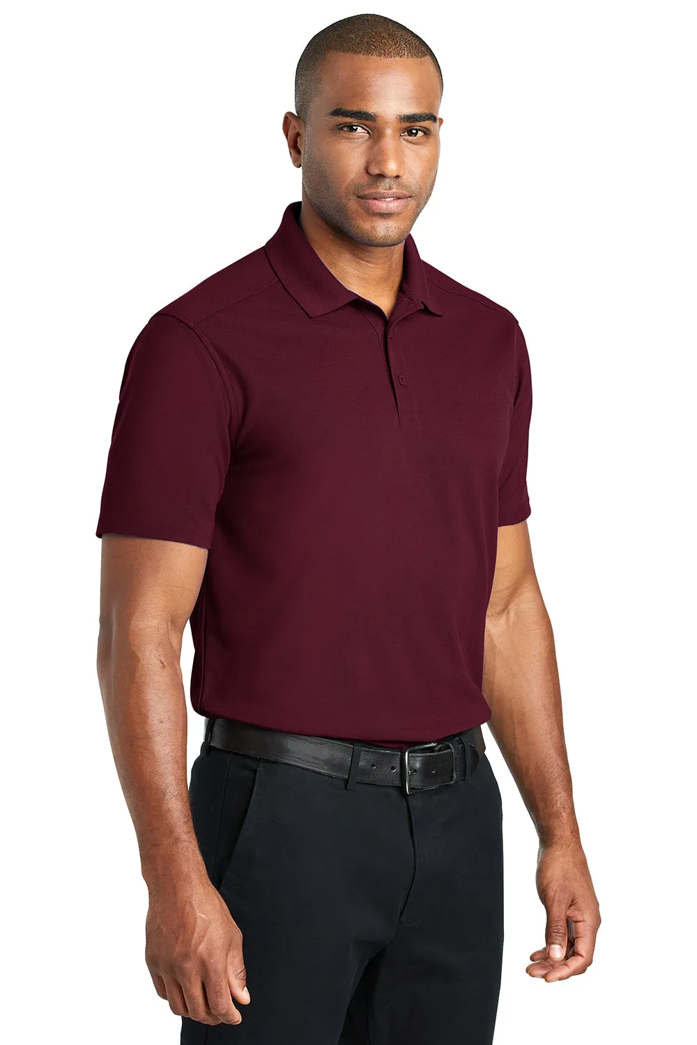 Port Authority Mens EZPerformance Moisture Wicking Short Sleeve Polo Shirt - Maroon - Closeout  Premium quality Clothing Port-Authority