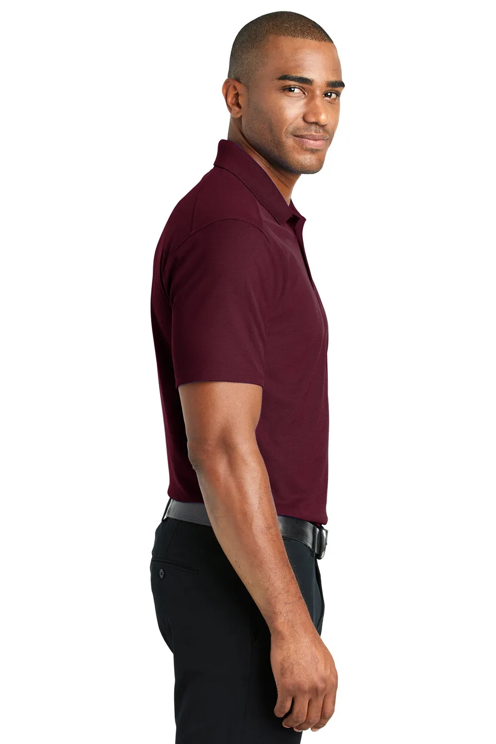 Port Authority Mens EZPerformance Moisture Wicking Short Sleeve Polo Shirt - Maroon - Closeout  Premium quality Clothing Port-Authority
