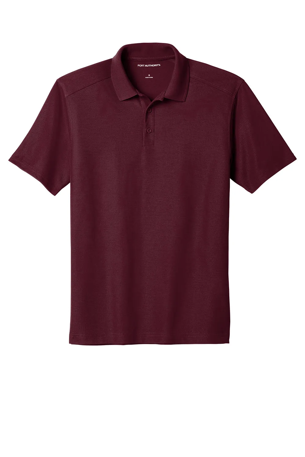 Port Authority Mens EZPerformance Moisture Wicking Short Sleeve Polo Shirt - Maroon - Closeout  Premium quality Clothing Port-Authority
