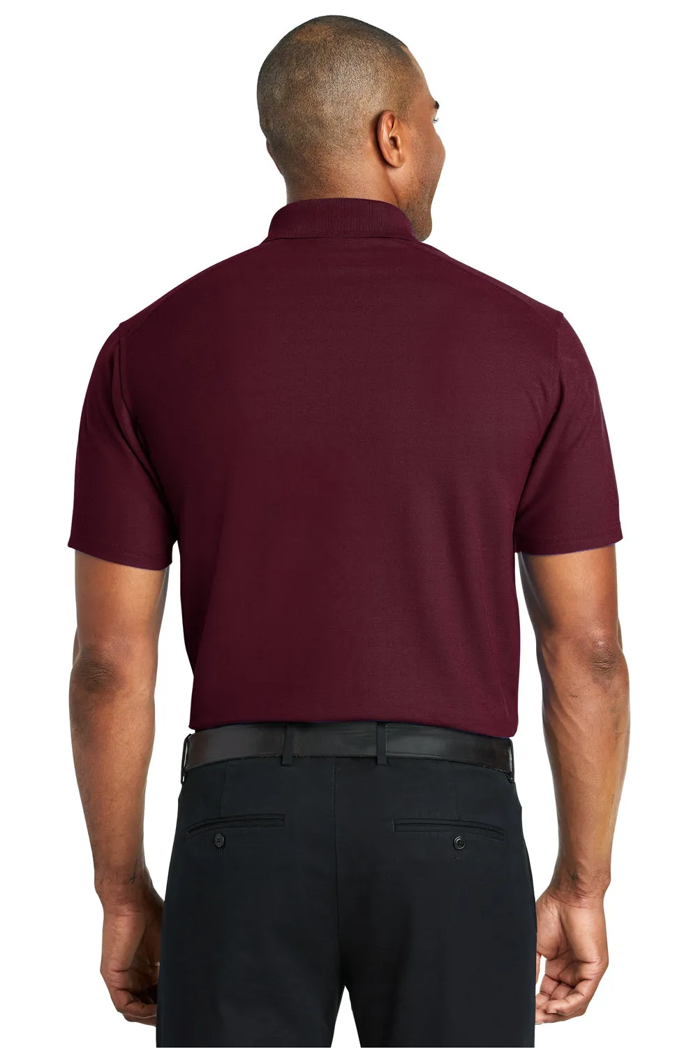 Port Authority Mens EZPerformance Moisture Wicking Short Sleeve Polo Shirt - Maroon - Closeout  Premium quality Clothing Port-Authority