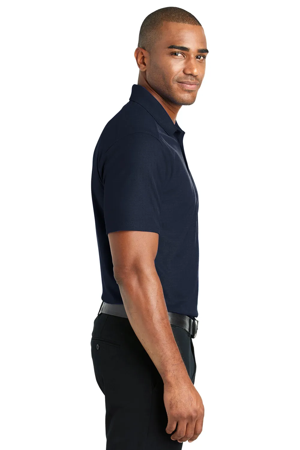 Port Authority Mens EZPerformance Moisture Wicking Short Sleeve Polo Shirt - Navy Blue  Premium quality Clothing Port-Authority