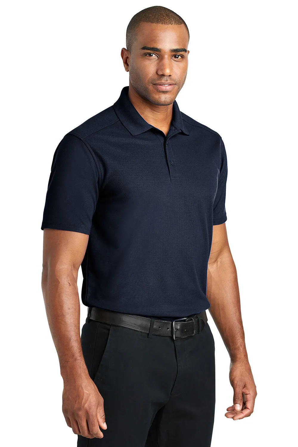 Port Authority Mens EZPerformance Moisture Wicking Short Sleeve Polo Shirt - Navy Blue  Premium quality Clothing Port-Authority