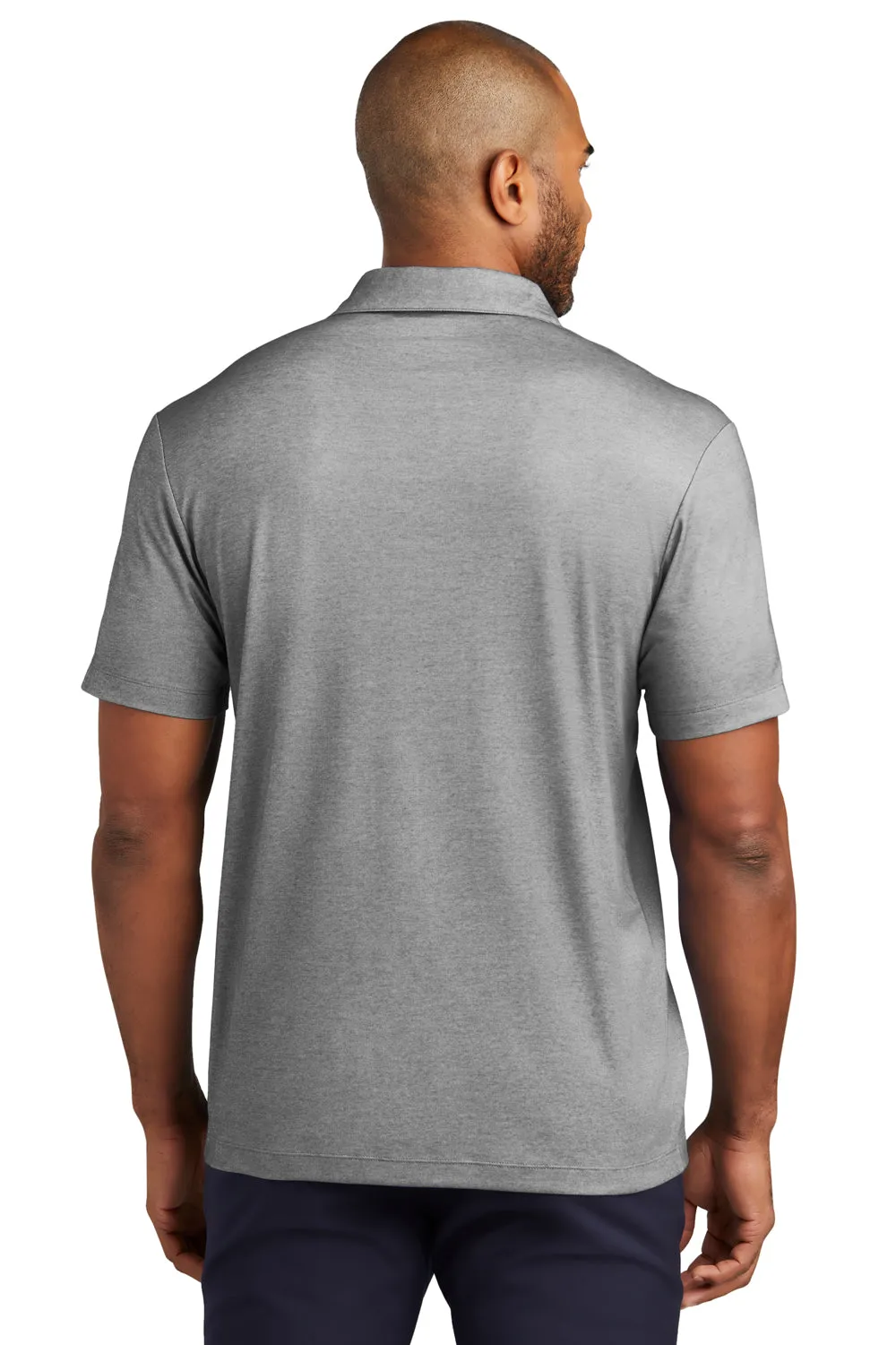 Port Authority Mens Fine Pique Moisture Wicking Short Sleeve Polo Shirt - Heather Charcoal Grey  Premium quality Clothing Port-Authority