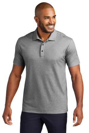 Port Authority Mens Fine Pique Moisture Wicking Short Sleeve Polo Shirt - Heather Charcoal Grey  Premium quality Clothing Port-Authority