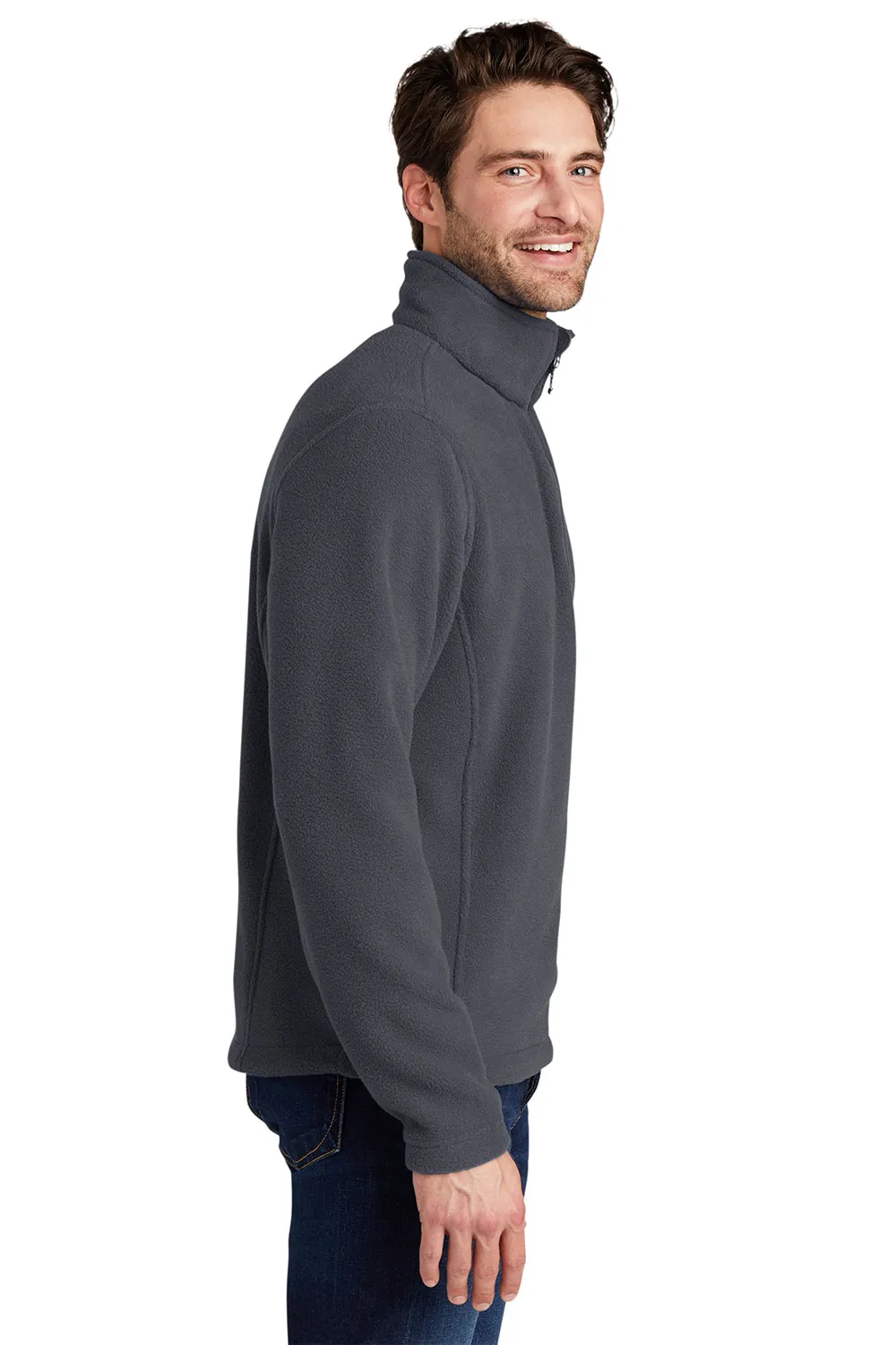 Port Authority Mens Fleece 1/4 Zip Sweatshirt - Iron Grey  Premium quality Clothing Port-Authority