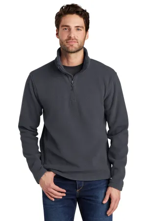 Port Authority Mens Fleece 1/4 Zip Sweatshirt - Iron Grey  Premium quality Clothing Port-Authority