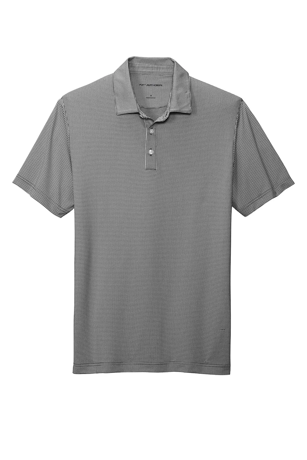 Port Authority Mens Gingham Moisture Wicking Short Sleeve Polo Shirt - Black/White - Closeout  Premium quality Clothing Port-Authority