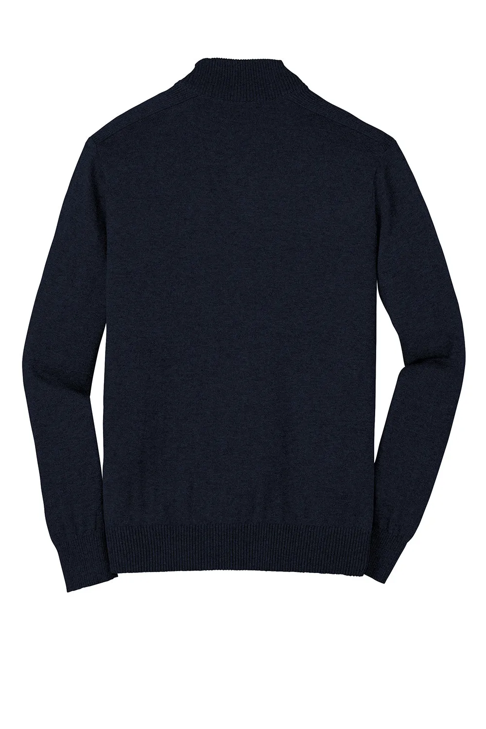 Port Authority Mens Long Sleeve 1/4 Zip Sweater - Navy Blue - Closeout  Premium quality Clothing Port-Authority
