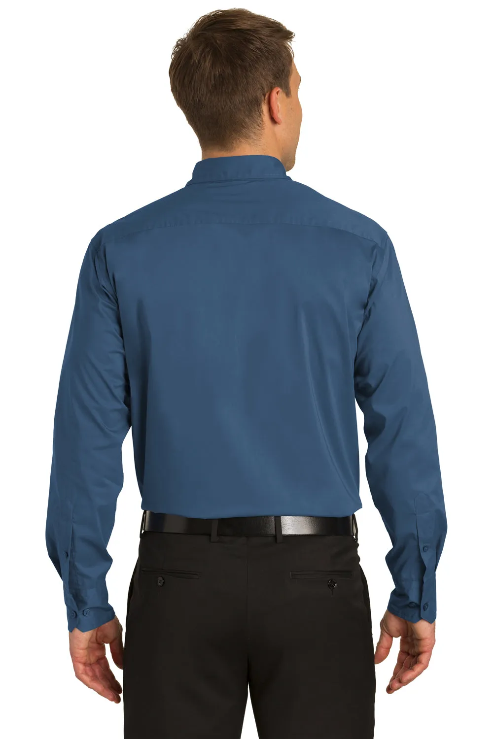 Port Authority Mens Long Sleeve Button Down Shirt - Moonlight Blue - Closeout  Premium quality Clothing Port-Authority
